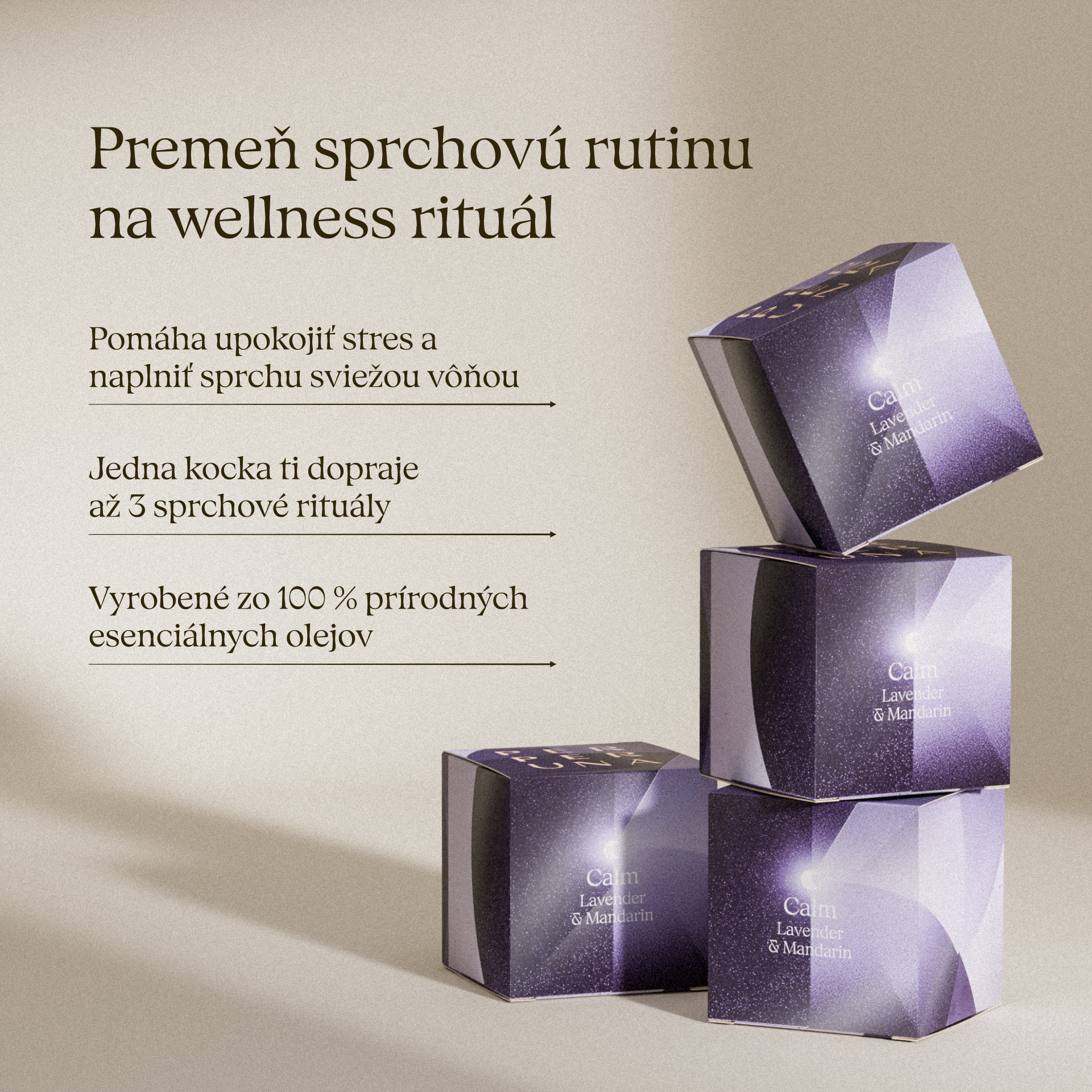 Calm - Aromatična kocka za tuširanje