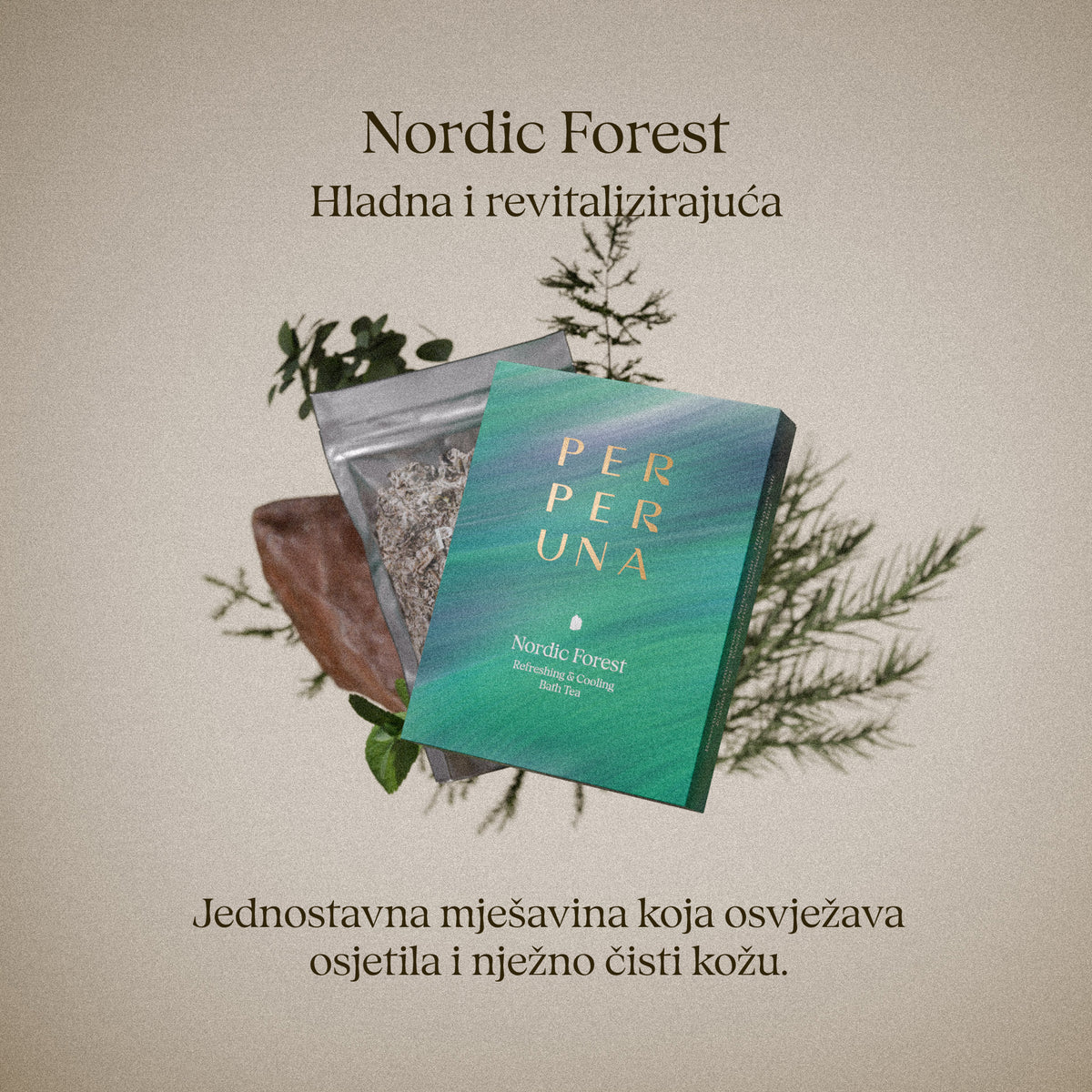 Nordic Forest 50 g – čaj za kupku: kartica mirisa