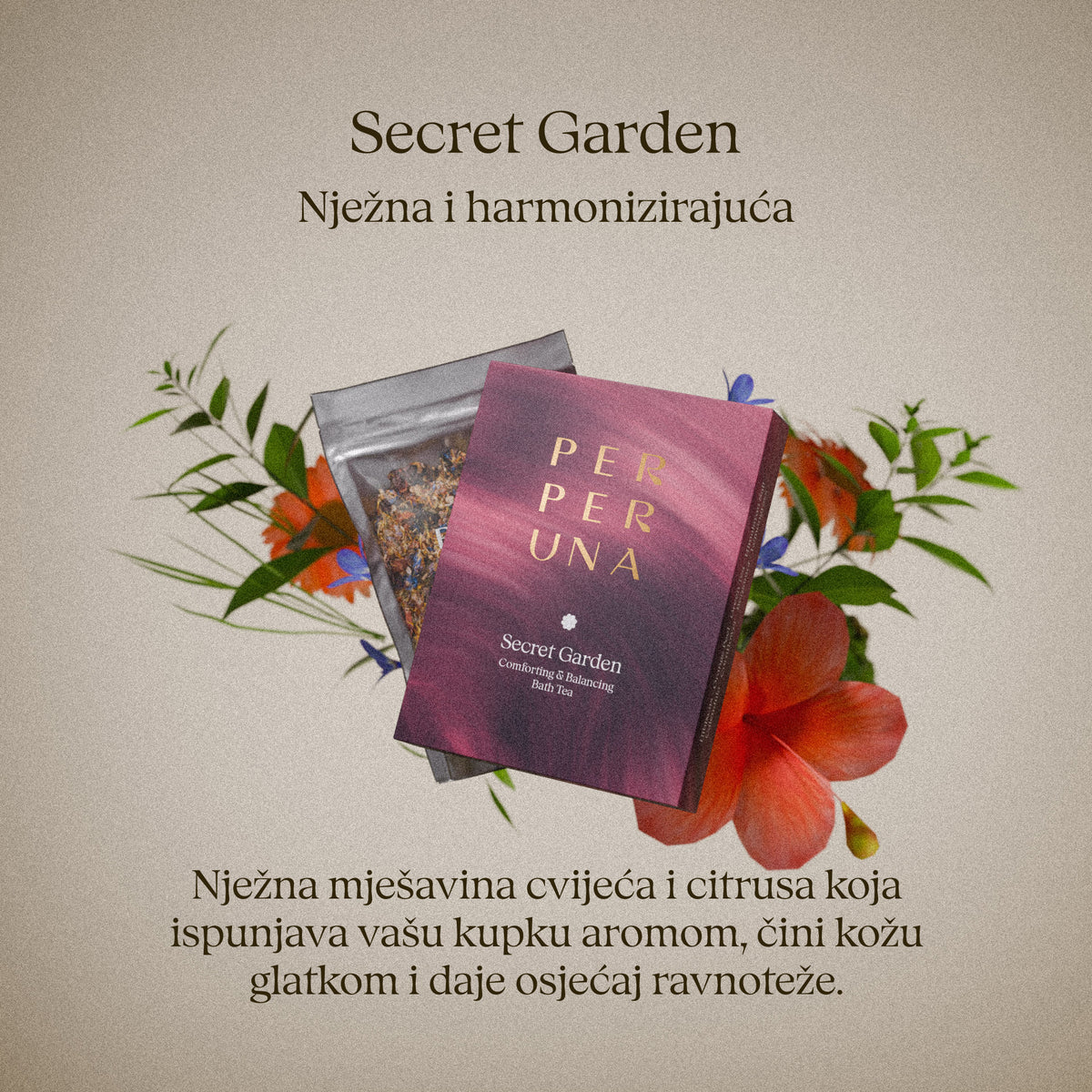Secret Garden 50 g – čaj za kupku: kartica mirisa