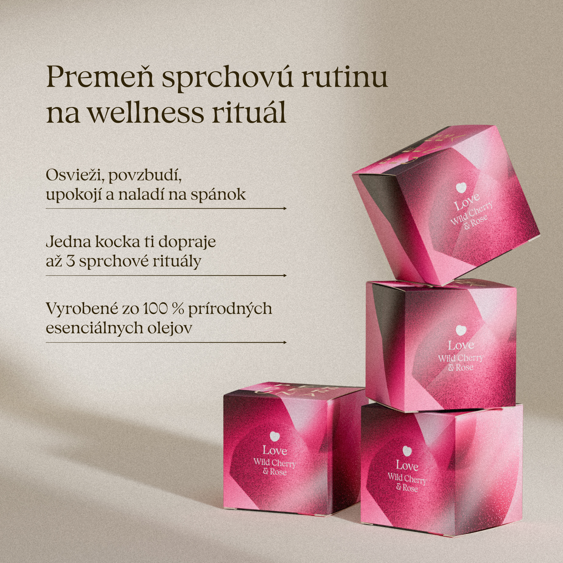 Love - Aromatična kocka za tuširanje