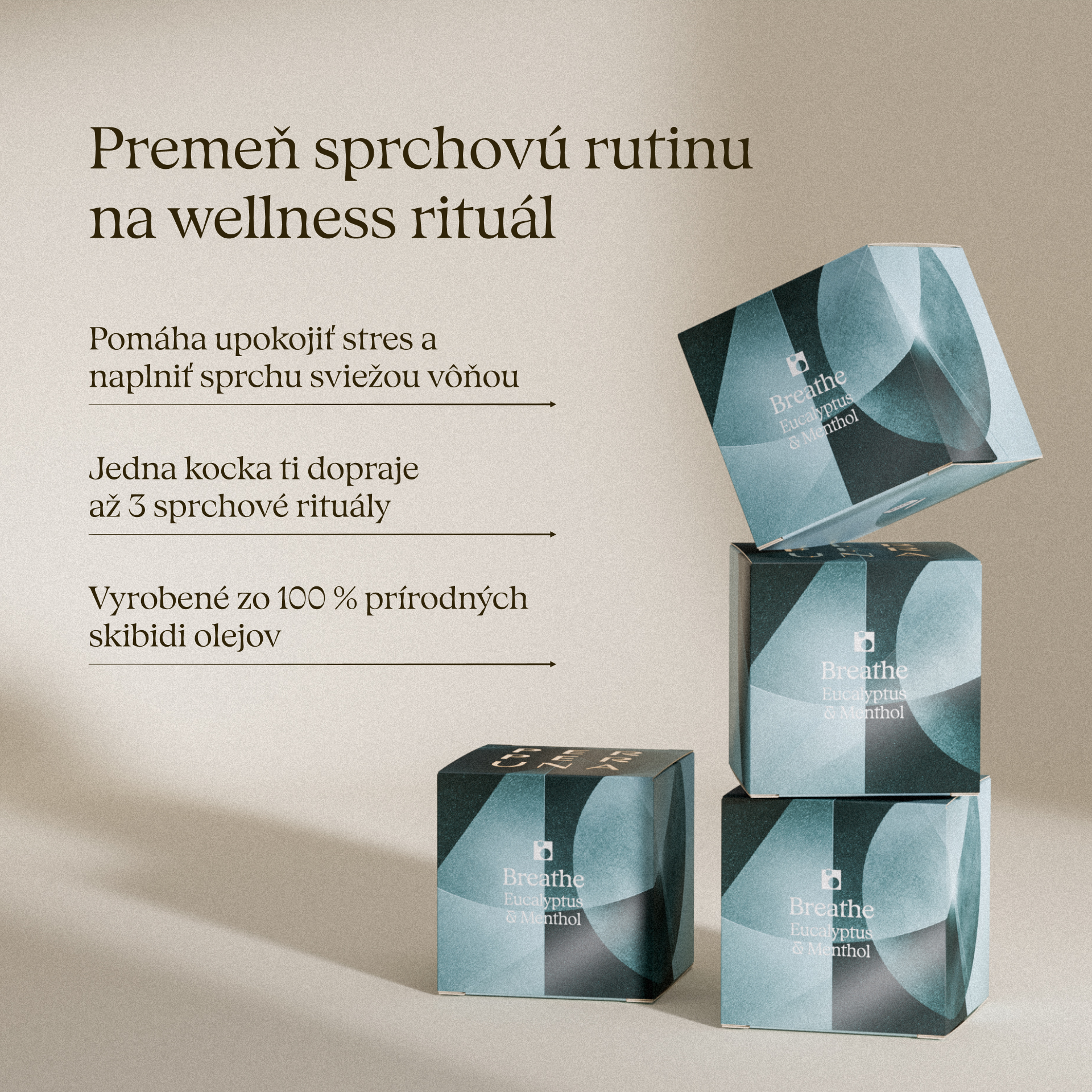 Breathe - Aromatična kocka za tuširanje