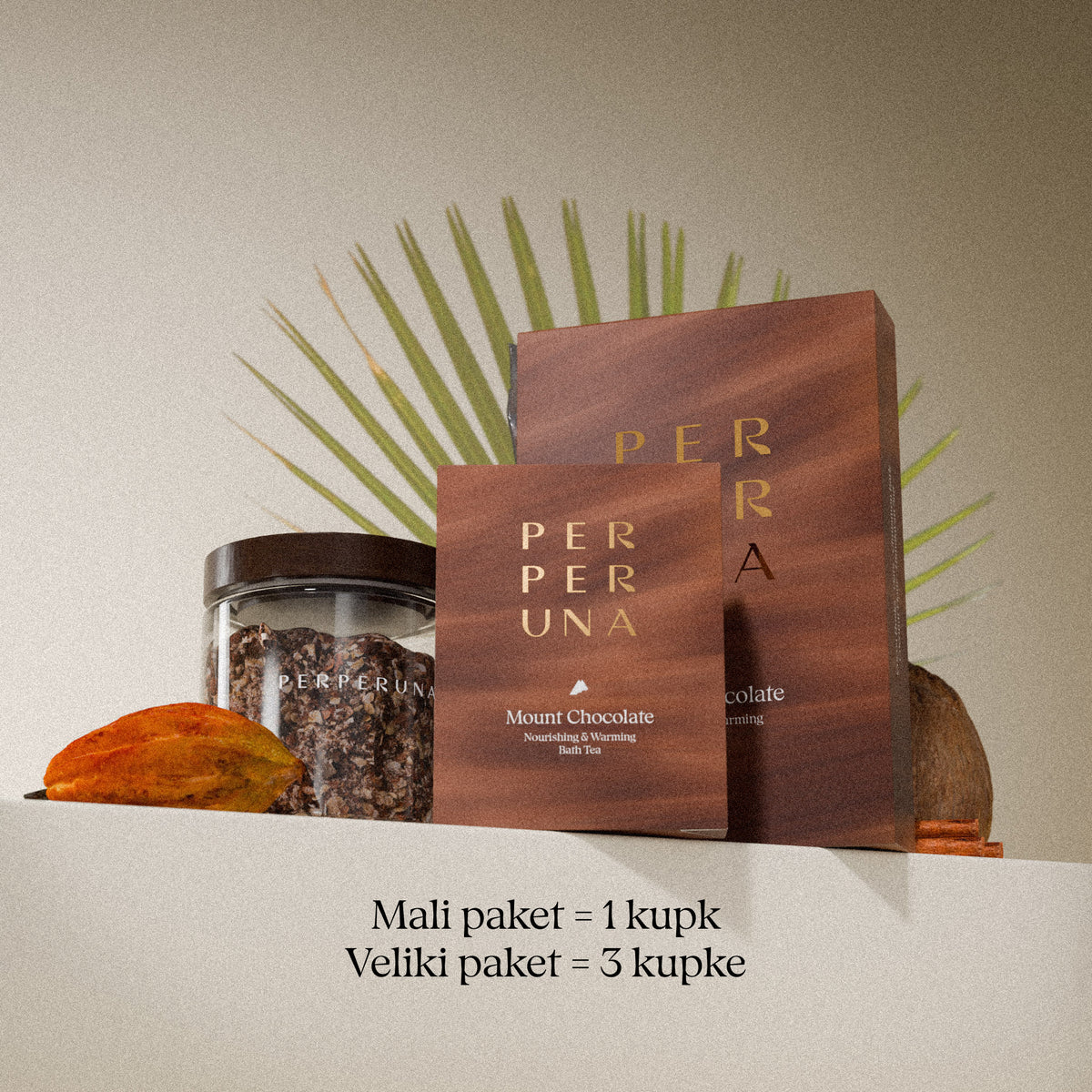 Mount Chocolate 50 g – čaj za kupku: mali paket = 1 kupka, veliki paket = 3 kupke