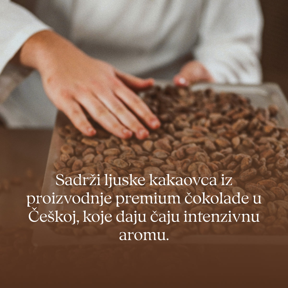Mount Chocolate 50 g – čaj za kupku: ljuske kakaa iz češke proizvodnje čokolade