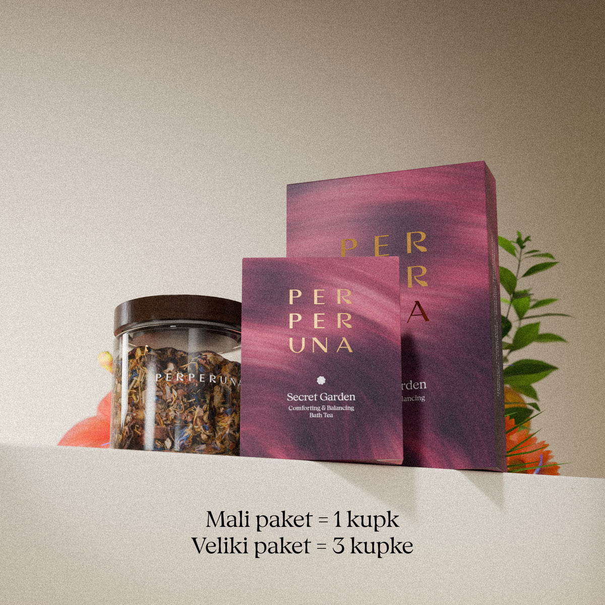 Secret Garden 50 g – čaj za kupku: mali paket = 1 kupka, veliki paket = 3 kupke